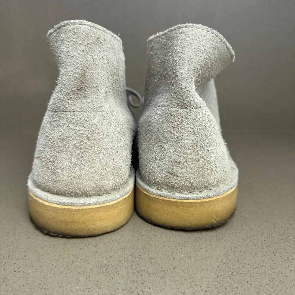 Clarks Originals Desert Boots Mens 11 Gray Suede Crepe Sole Chukka UK 10